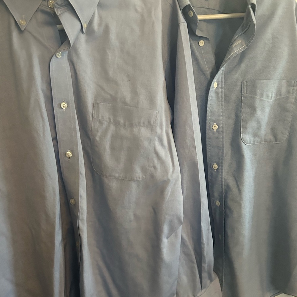 Lands' End Men's Button-Down Shirt in Light Blue M2